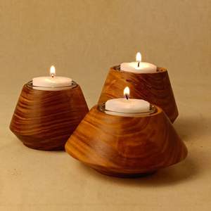 Porte-bougie votif ethnique en bois, décoration d'intérieur, centre de table festif, style ferme traditionnel, idée cadeau de Pâques, culturel - Product Image 5