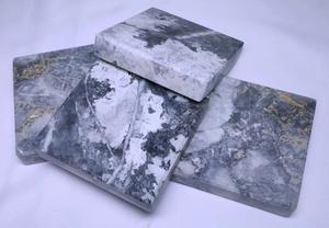 รถไฟเหาะเครื่องดื่มหินอ่อนธรรมชาติ100% แผ่นรองแก้วตกแต่งโต๊ะที่หรูหราปรับแต่งรูปร่างขนาดสี - Product Image 4