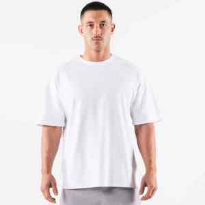 เสื้อยืดผ้าฝ้าย100% ลำลองสำหรับผู้ชายเสื้อยืดถักลายพื้น220กรัมพิมพ์โลโก้ด้านหน้าพิมพ์ดิจิตอล - Product Image 5