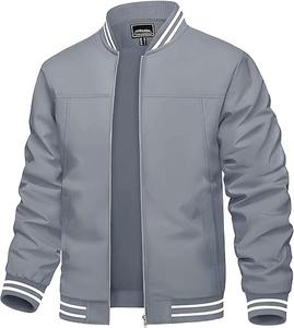 Chaqueta de bombardero de invierno informal estándar vintage personalizada para hombre, abrigo de piloto MA1 con bordado de logotipo personalizado y cuello levantado de nailon - Product Image 3