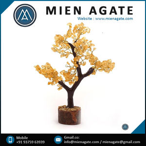 Citrino natural 1000 Chips Árbol de piedras preciosas Venta al por mayor Piedra preciosa amarilla 1000 Chips Árbol de cristal para la decoración del hogar - Product Image 2