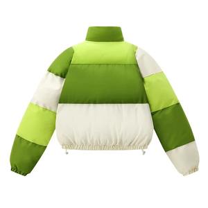 Autumn and Winter Vintage <b>Warm</b> Puffer Jacket Women High Neck Zipper Design Cotton-Padded <b>Coat</b> - Product Image 2