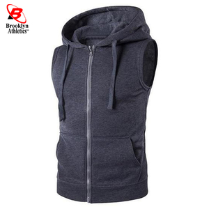 Hombres personalizable sin mangas de invierno Stand Collar Hoodie mejores productos de sellado chaquetas - Product Image 1