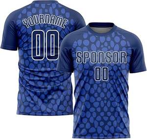 Último diseño de alta calidad 100% poliéster ropa de fútbol uniforme profesional para niños con logotipo personalizado impresión color sólido para la venta - Product Image 2