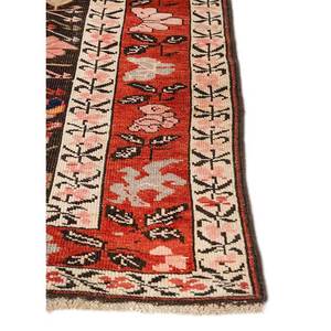 พรมขนสัตว์ถักมือ Kiaan Classic ลายดอกไม้ สีเบจ-น้ำตาล รุ่น Paem-318 สำหรับห้องนั่งเล่น ห้องโถง รูปทรงสี่เหลี่ยมผืนผ้า ลายจิ๊กซอว์ หนา 10 มม. ขนาดใหญ่ - Product Image 4