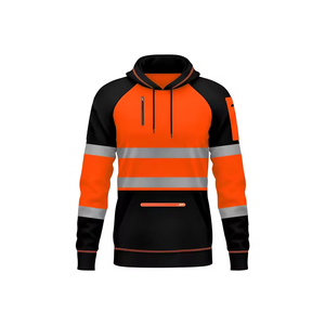 Sudadera con Capucha Fluorescente Verde Reflectante de Alta Visibilidad para Trabajo de Seguridad en Invierno para Exteriores con Todas las Tallas - Product Image 3