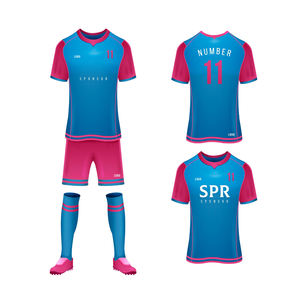 Ensemble de maillots de football pour enfants personnalisés, uniformes de football à séchage rapide, découpe automatisée, impression par sublimation, nom personnalisé inclus - Product Image 2