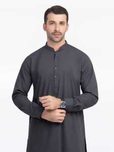 Salwar Kameez pakistanais de qualité supérieure pour hommes, tenue musulmane traditionnelle élégante pour l'Aïd, les mariages, la prière, le bureau - Product Image 2