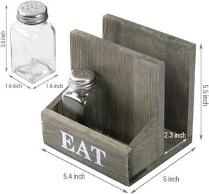 <b>Grey</b> Wooden Storage Box with Handle Multipurpose Wooden Organizer for Office Home <b>Desk</b> and Kitchen Accessories - Product Image 3