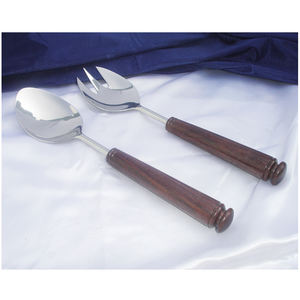 Ensemble de couverts/couverts de service de salade de Style chaud de luxe moderne de manche en bois polonais brillant chaud pour la fête de mariage et l'utilisation à la maison - Product Image 1