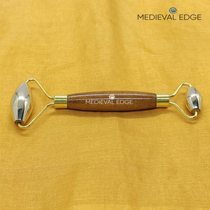 Ayurveda Kansa <b>Metal</b> Face Roller and Heart Shape Kansa <b>Gua</b> <b>Sha</b> Scraping Glowing Massage Tool, Manual Massage for Face - Product Image 4