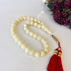 ลูกประคำทำจากอำพันบอลติกธรรมชาติสีขาว ลูกประคำสำหรับสวดมนต์อิสลาม - Product Image 4