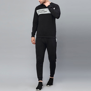 Conjunto de chándal de algodón ecológico 2025 para hombre, conjunto de chándal transpirable con estampado de pantalla de seda para hombre - Product Image 3