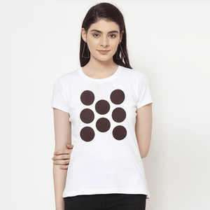 Wholesale Price Women's Casual O-Neck Short Sleeve T-<b>Shirts</b> Pockets Regular Fit 100% Cotton Canvas <b>Orange</b> Black Design - Product Image 6