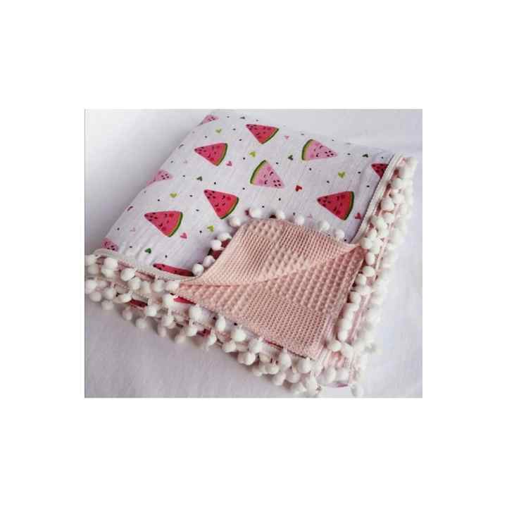 Multi-Purpose Double Layer Muslin Blanket 100% Cotton Cloth Blanket (110*110)