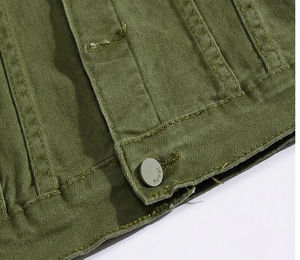 Abrigos Vaqueros de Manga Larga Estilo Urbano, Material de Algodón Resistente, Prenda de Moda para Uso Diario Informal - Product Image 5