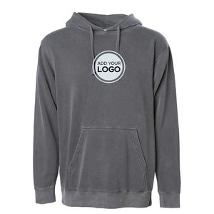 Independent Trading Co Black Pigment Dyed Sudadera con capucha Negro - Product Image 1