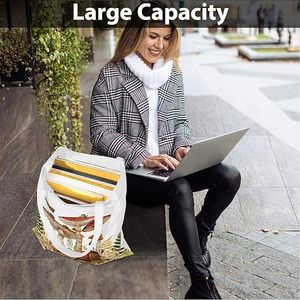 Mystic Sun & Moon Tote Bag Cottagecore Sacs d'épicerie réutilisables Animaux de la mer Western Cat Lover Gifts Weekender Bag(Snail & Mushroom) - Product Image 3