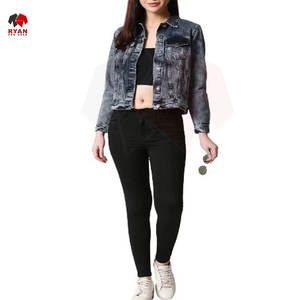 Trendy <b>Women's</b> Denim Jacket with Vintage Inspired Design, Button Front and Fashionable Street Style - Product Image 2