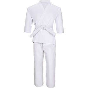 2025 personalizado OEM rojo trajes de Karate artes marciales uniformes hombres algodón Karate traje de peso medio pantalones elásticos - Product Image 6