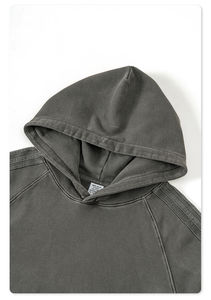 Vente en gros de pull de haute qualité avec logo personnalisé, sweat à capuche 100% coton vierge, sweat uni surdimensionné pour hommes, sweat à capuche délavé à l'acide pour hommes - Product Image 6