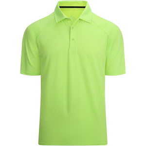 Polos de golf de algodón elástico sólido de manga corta para hombre - Product Image 3