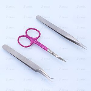 แหนบปลายขนตาทำจากสเตนเลสใช้สำหรับการต่อขนตากล่องตามสั่ง - Product Image 4