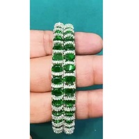 Bracelets élégants et tendance en argent plaqué zircon, ensemble de deux pièces, bracelets ouvrables élégants pour femmes, classiques pour les mariages