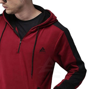 Premium Quality Comfortable Casual Wear Blends Half Zip Hoodies For Men Stylish Streetwear Warm Clothing Soft Fabric Men Hoodies - Product Image 4