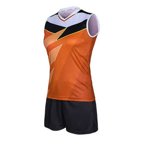 Jersey voli 100% katun kualitas tinggi kustom pria desain terbaru seragam Set tim tersublimasi 220g untuk bola voli - Product Image 5