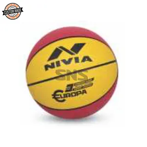 초심자를 위한 8 패널 디자인 나일론 상처 방광 고무 성형 농구 SNS EUROPA 주니어, 가끔 레크리에이션 놀이