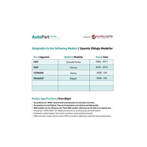 Kit de réparation de câble de lève-vitre pour Peugeot Bipper - Avant droit - Product Image 2