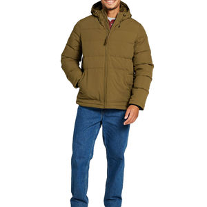 Chaqueta acolchada utilitaria acolchada para hombre, novedad de invierno, chaqueta informal con burbujas, abrigo cortavientos con capucha, abrigo cálido de Color sólido OEM - Product Image 4