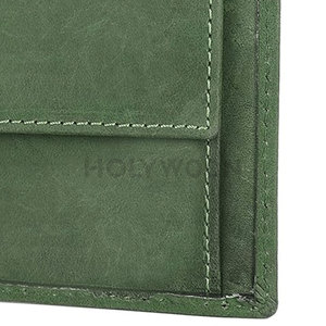 Portefeuille court pliable en cuir véritable pour homme avec un design léger et écologique, plusieurs emplacements pour cartes et rangement sécurisé pour l'argent liquide - Product Image 6