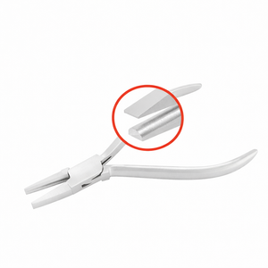 Pince à bec plat de précision en acier inoxydable, outil à mâchoires lisses pour l'artisanat et la réparation DIY - Product Image 1