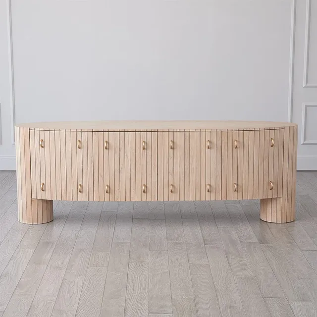 Effortless Organic Elegance: A Premium Natural Media Console to Elevate Your Living Room