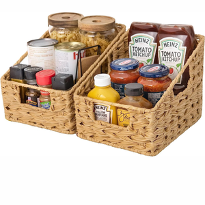 กล่องเก็บของทรงเฉียง ทำจากผักตบชวา กล่องเก็บของทำมือ เป็นมิตรกับสิ่งแวดล้อม ของตกแต่งบ้านจากธรรมชาติ ขายส่งจากเวียดนาม - Product Image 1