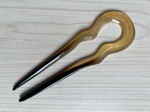 Palillo de pelo de cuerno de búfalo natural, moño clásico hecho a mano, accesorio para el cabello, diseño elegante único y elegante - Product Image 6