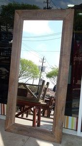 Decoración de pared de lujo madera grande nodic vintage Color Natural espejo de pared de cuerpo entero decoración del hogar Decoración gótica marco irrompible - Product Image 5