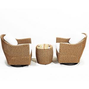 CH Factory-Ensemble de canapé en rotin avec coussins et table intégrée, élégant et pratique pour les espaces de vie modernes - Product Image 2