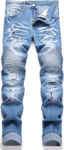 Pantalones de Motociclismo para Hombre, Ropa Deportiva de Mezclilla OEM con Armadura Reforzada, % Algodón Transpirable de Secado Rápido, Personalizable, Pakistán - Product Image 2