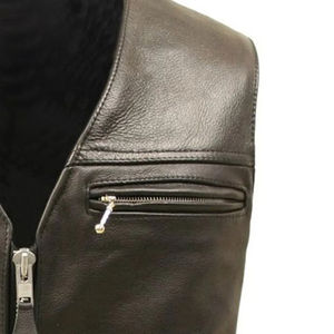 Maximize Wear's tendance hiver décontracté tricoté tissu cuir gilet imperméable doux pratique poche pour les motocyclistes - Product Image 3