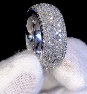 Moissanite Hip Hop <b>Ring</b> for Men channel Jewelry Gift for Him Boyfriend Fully Iced Out Diamond Band <b>Ring</b> Hip Hop <b>Ring</b> - Product Image 4