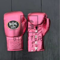 Gants de boxe GYMSTERO en cuir de vachette véritable de haute qualité, à doigts entiers, avec fermeture réglable par boucle de poignet, personnalisables