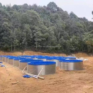 高級亜鉛メッキシートタンク養殖用最適性能魚池タンク信頼性養殖設備 - Product Image 3