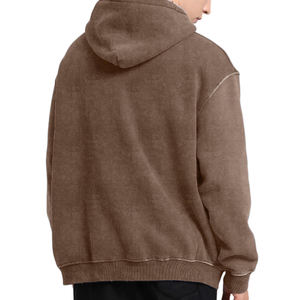 Commande en gros Chemise à capuche baggy avec manches tombantes poche avant généreuse idéale pour les rencontres décontractées ou les moments de détente - Product Image 2