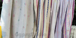 Quilt Rare antique, jet Kantha, literie indienne Vintage, jet de couette Sari recyclé à la main, couette Kantha Vintage Rare, - Product Image 3