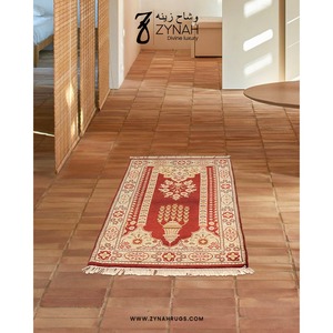 Alfombra de Oración Jacquard Floral Blissful Breeze de la India para Mezquita o Hogar y Viajes, Disponible para Suministro al por Mayor - Product Image 1