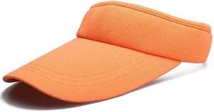 Gorra con visera para correr al aire libre de verano, gorra con visera de tenis de colores naranjas para diseño de logotipo personalizado de Golf - Product Image 6