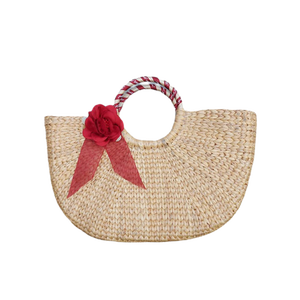 SAC DE PAILLE ECO VIETNAM TOTE DE HYACINTHE D'EAU FAIT MAIN SIMPLE À LA MODE VINTAGE DÉCOR À LA MAISON STYLE - Product Image 6